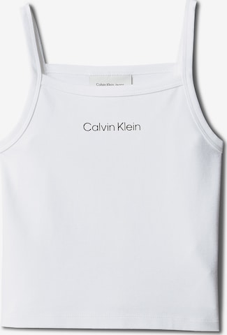 Calvin Klein Jeans Top 'Punto Milano' in Wit: voorkant