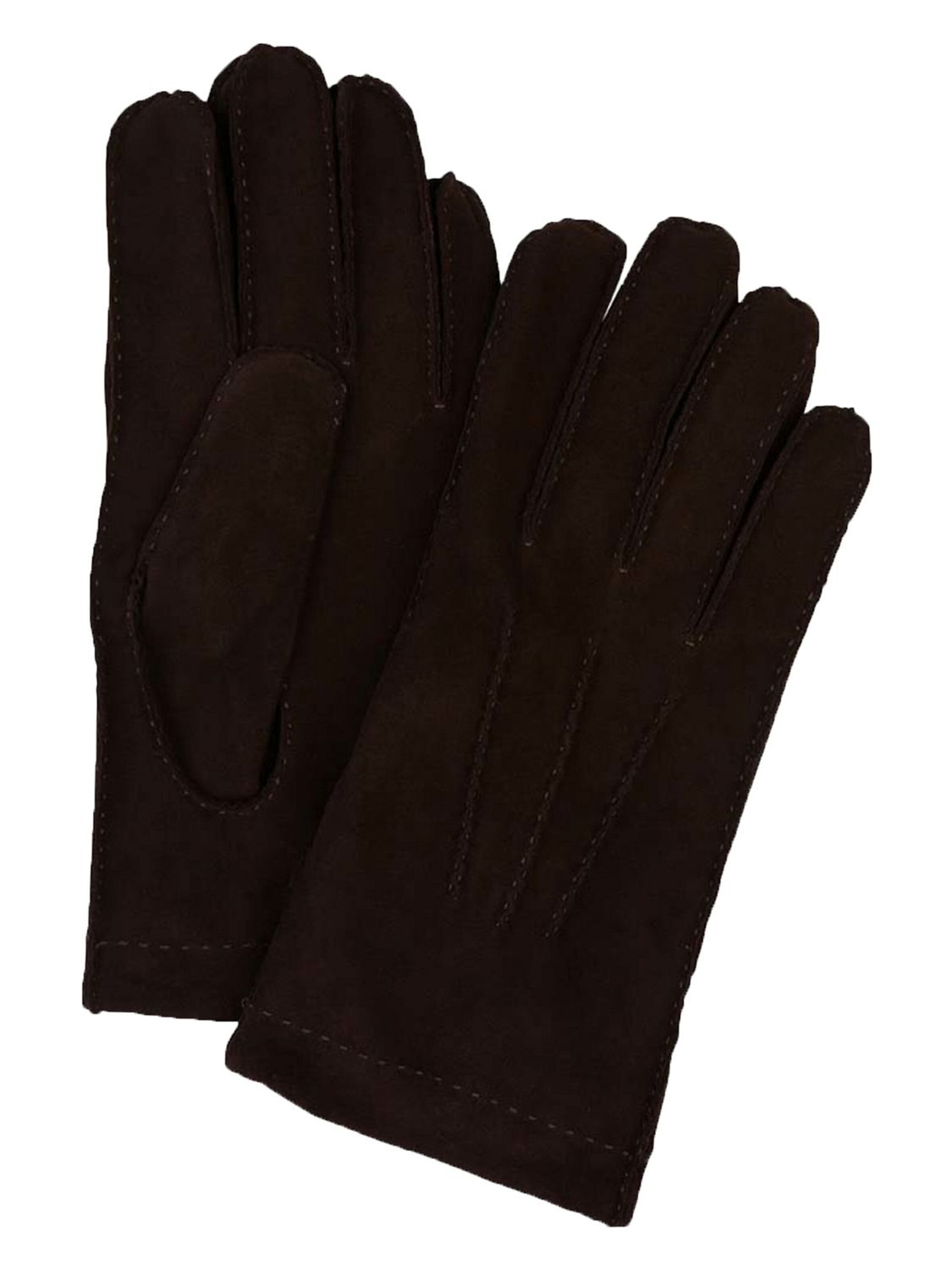 Profuomo Full Finger Gloves in M-L in Brown, Item view