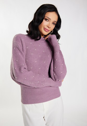 Pull-over 'Caneva' faina en violet : devant