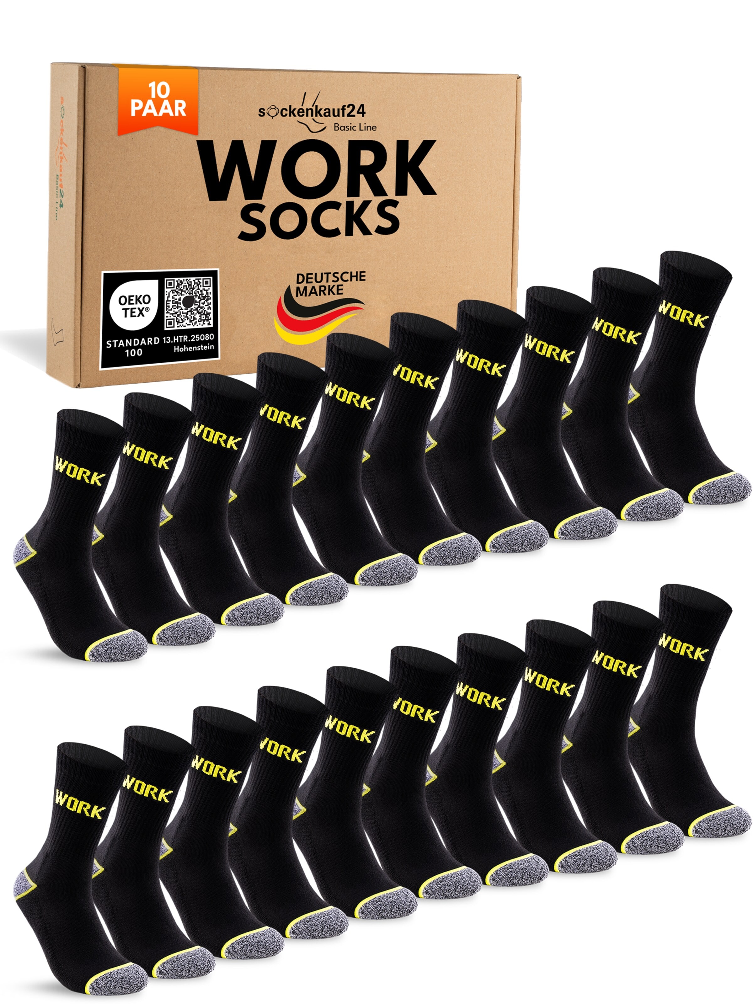 sockenkauf24 Socks 'WORK Socken' in Grey: front