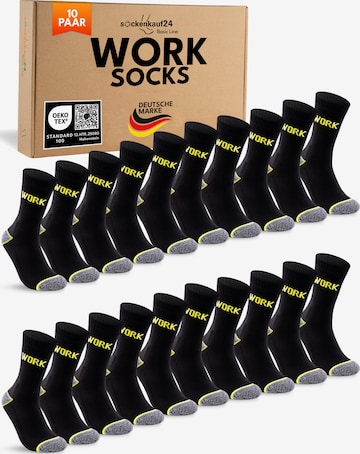 sockenkauf24 Socks 'WORK Socken' in Grey: front