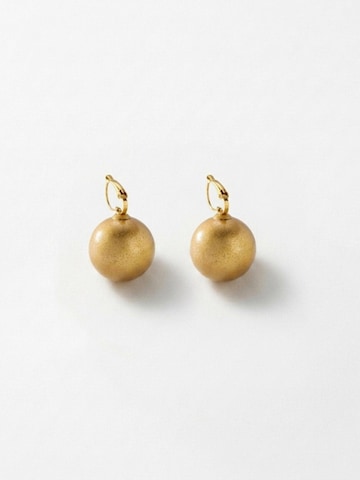 DNSK Copenhagen Øreringe 'SIGNE Waterproof 18K Gold Plating Statement French Clip - Sanded Stainless Steel' i guld: forside