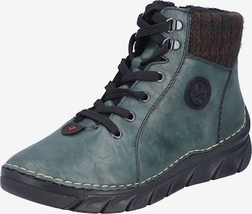 zaļš Rieker Sienamie zābaki: no priekšpuses