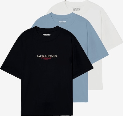 JACK & JONES Majica 'JORBillyburg' veličine S u svijetloplava / karmin crvena / crna / bijela, Pregled proizvoda