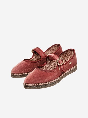Alhamas - Sabrina com tiras 'Alpargata Terciopelo' em rosa