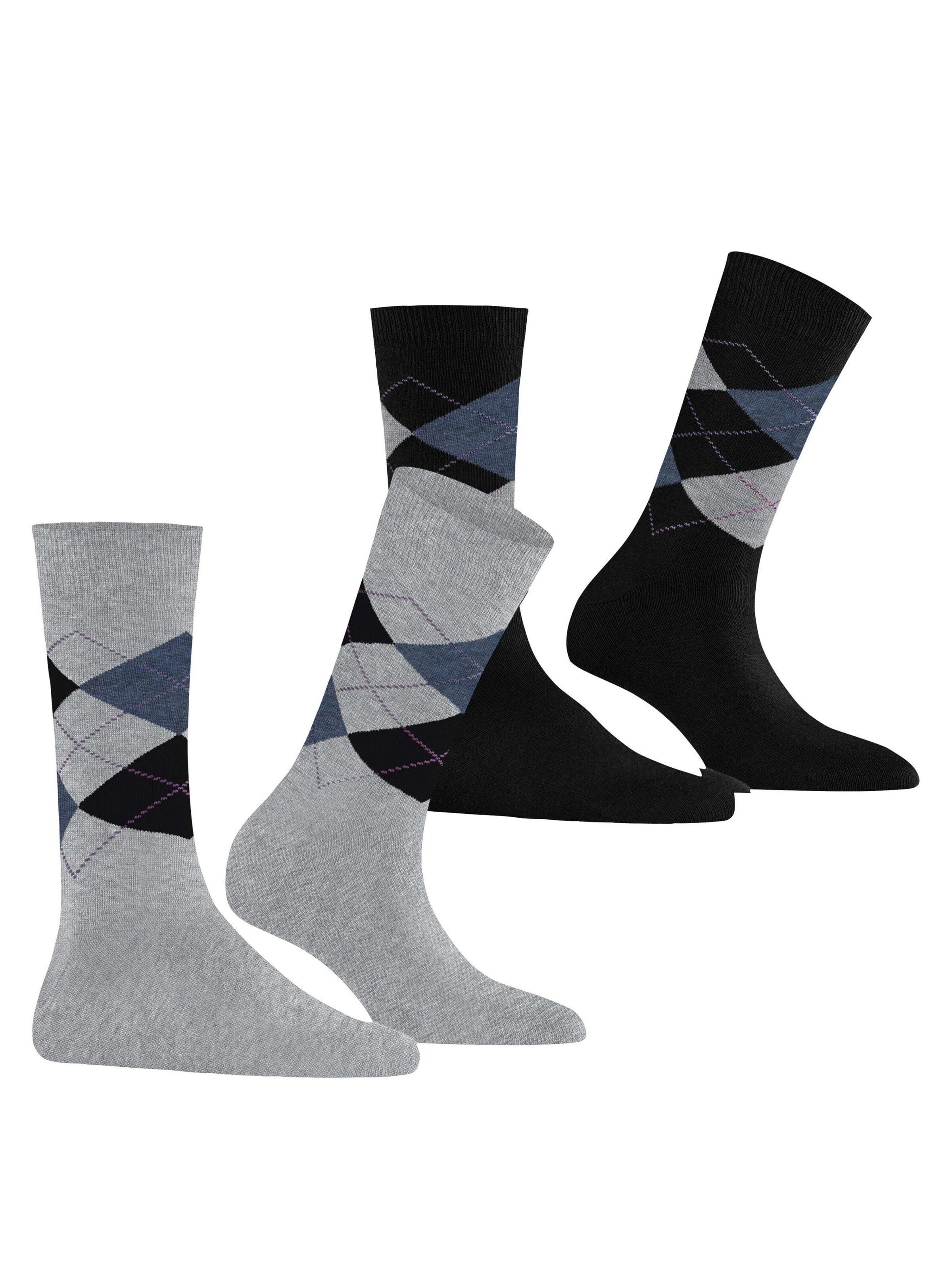 BURLINGTON Socks 'Everyday Argyle' in Grey