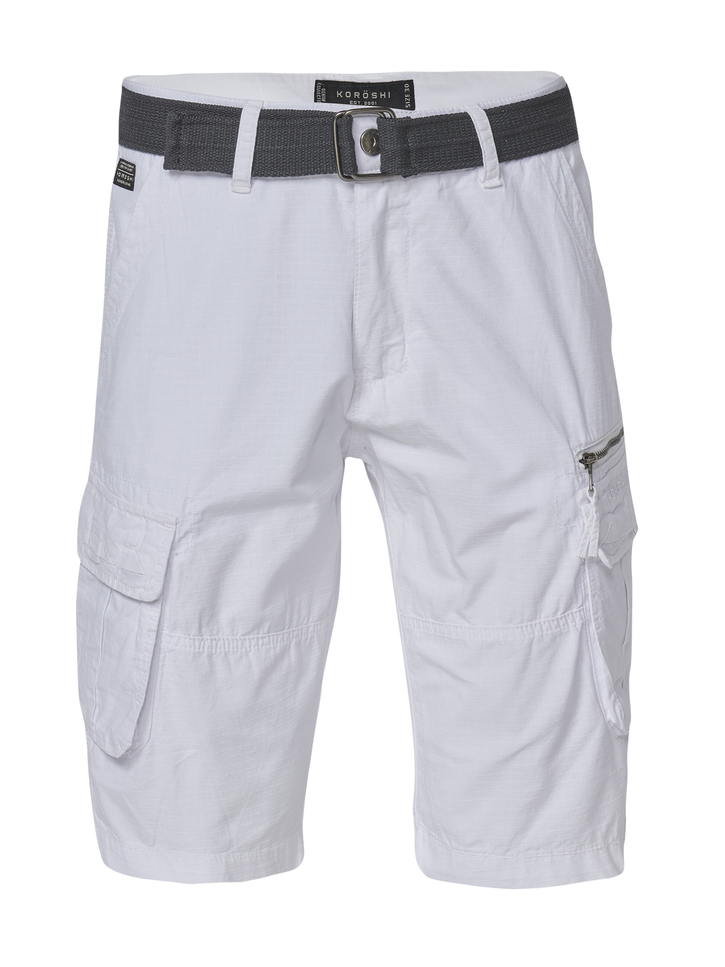 Regular Pantalon cargo KOROSHI en blanc : devant