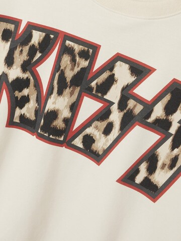 NAME IT Sweatshirt 'Kiss' i beige