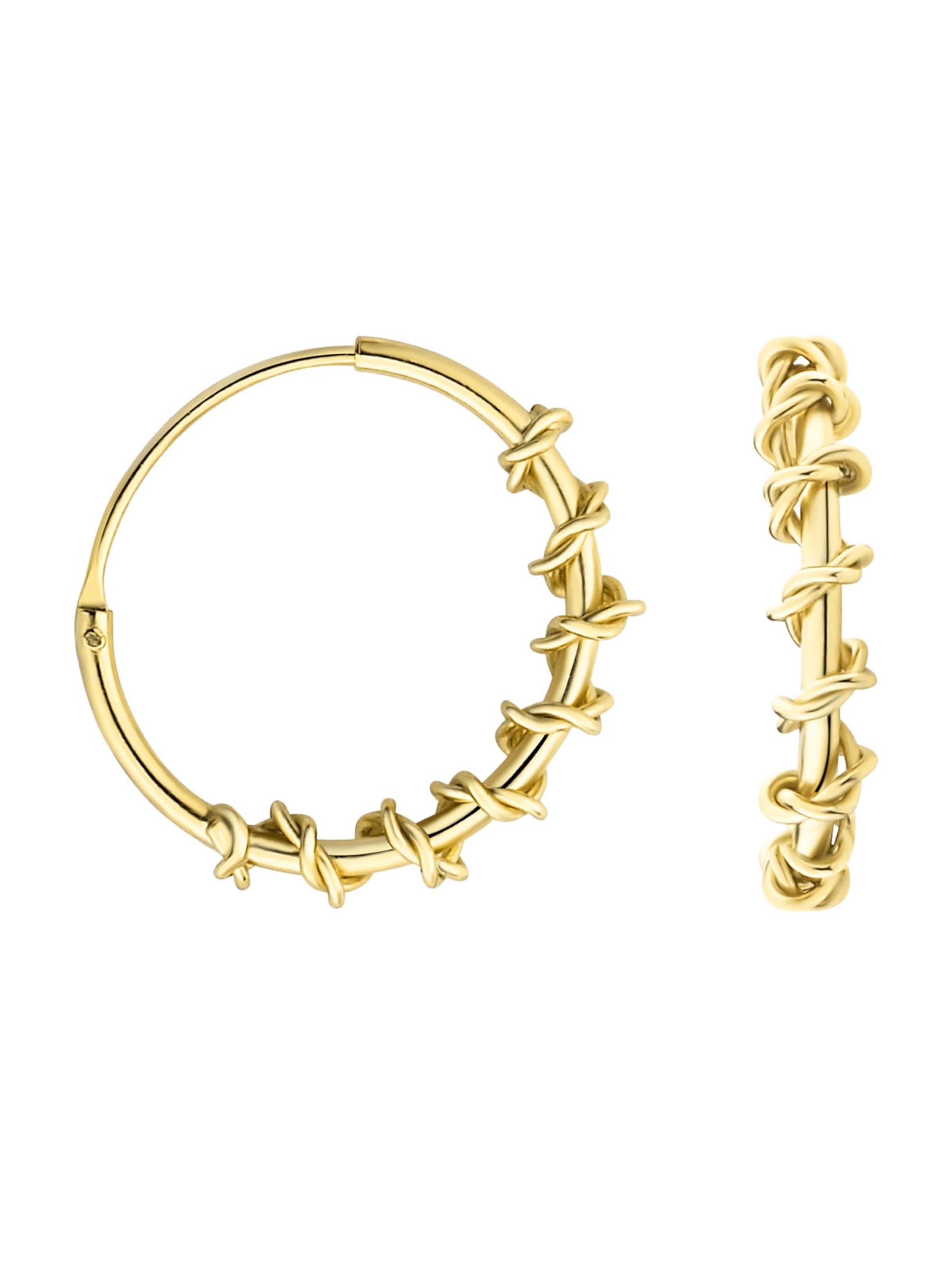 Sofia Milani Ohrringe 'Wrapped'‌‌ in Gold: Vorderseite