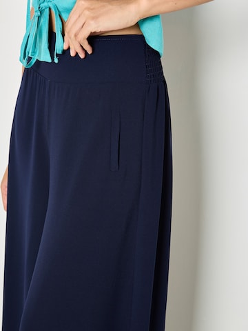 Wide Leg Pantalon ' ' Apricot en bleu