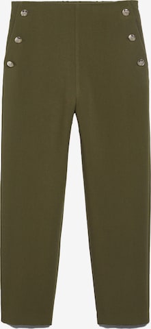 MANGO Regular Pants 'Dorado' in Green: front
