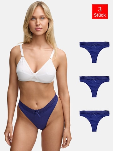 Tazzio Thong '3er Pack F927' in Blue: front