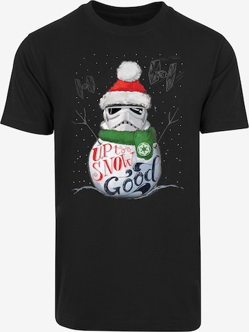 F4NT4STIC Shirt 'Star Wars Stromtrooper Up To Snow Good' in Schwarz: Vorderseite