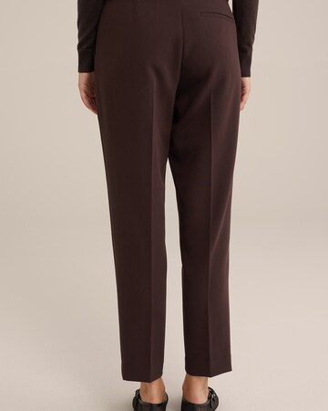 WE Fashion - Slimfit Pantalón de pinzas en marrón
