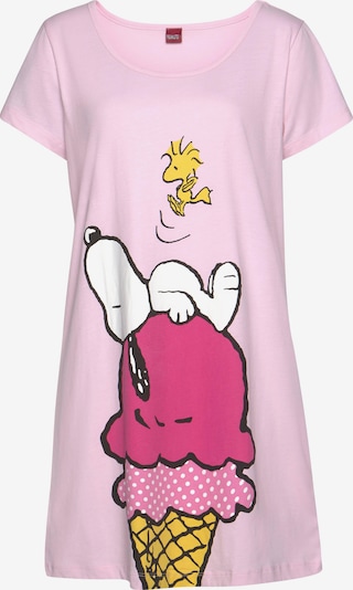 PEANUTS Camiseta de noche en amarillo / rosé / rosa oscuro / blanco, Vista del producto