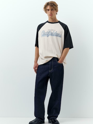 Pull&Bear T-Shirt 'OUTFIELDERS' in Weiß