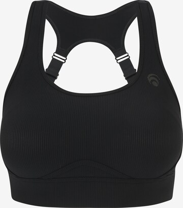 Bustier Soutien-gorge de sport 'Lenna' OCEANSAPART en noir : devant