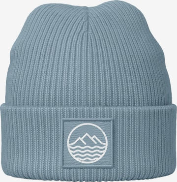 Neverless Beanie 'Mountain' in Blue: front
