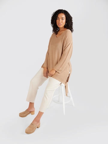 Pullover 'Gusti jumper' di Guido Maria Kretschmer Curvy in beige