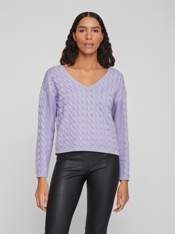 VILA Sweater 'Chao' in Purple: front