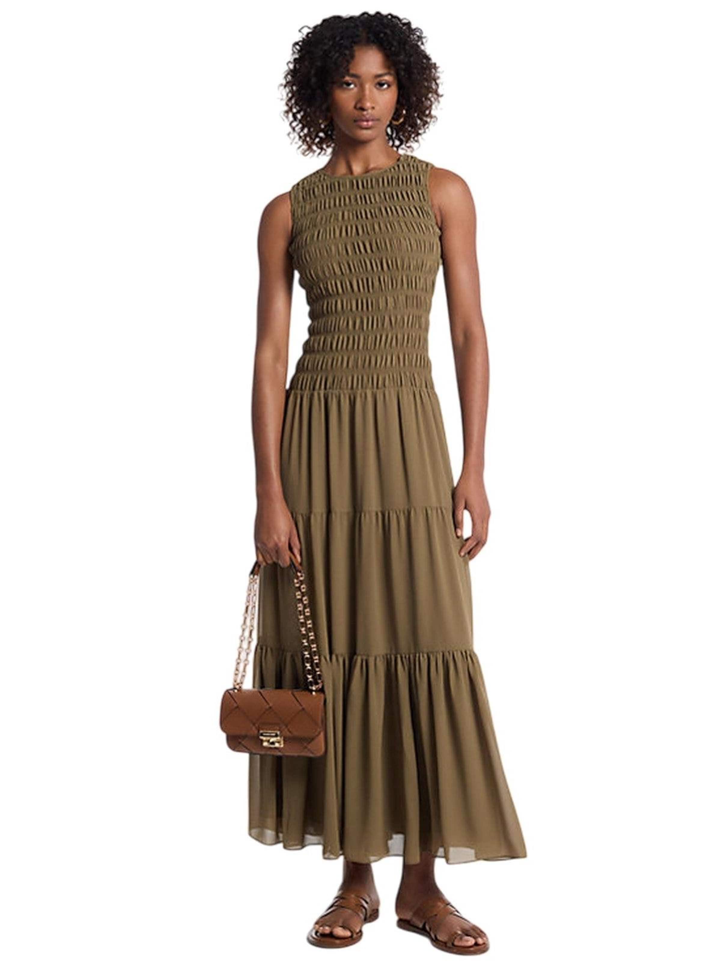 Michael Kors - Vestido de gala en verde: frente