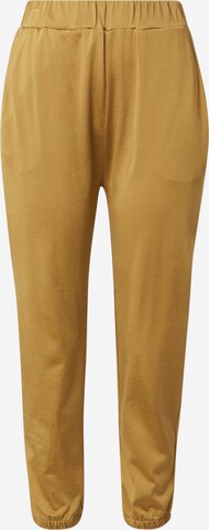 Effilé Pantalon 'Glowy' Karo Kauer en jaune : devant