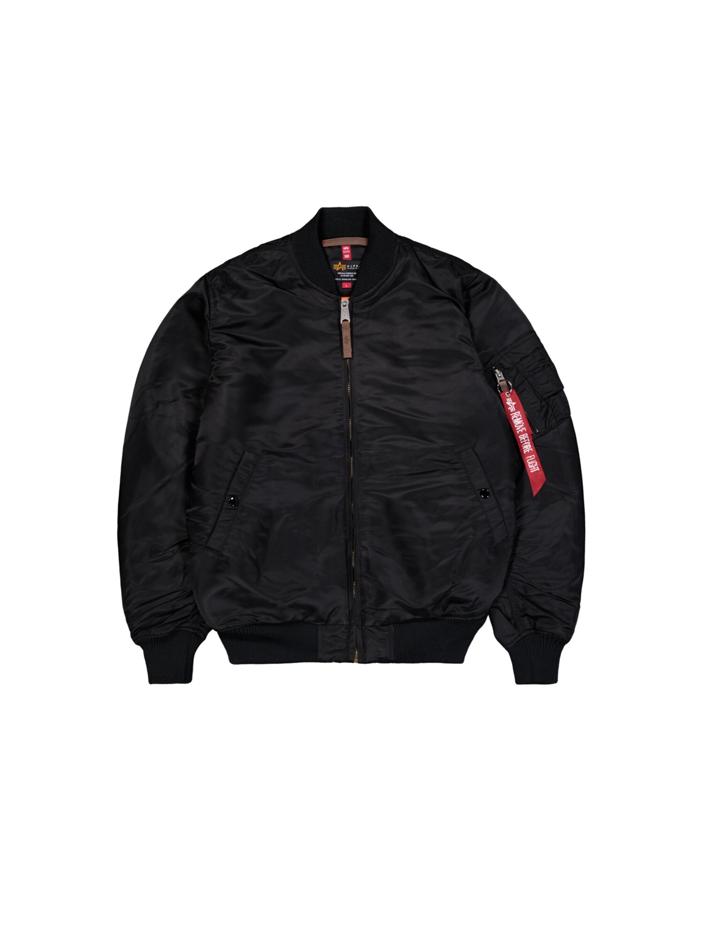 ALPHA INDUSTRIES Between-Season Jacket 'MA-1 VF 59' in Black: front