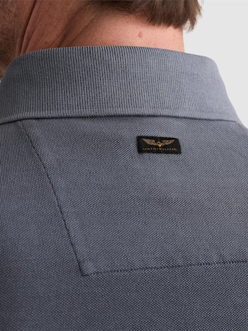 PME Legend - Camiseta 'Polo shirt with garment-dye wash in piqué' en azul