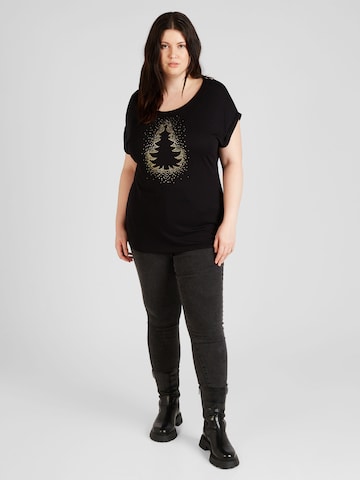 ABOUT YOU Curvy T-Shirt 'Christina' in Schwarz