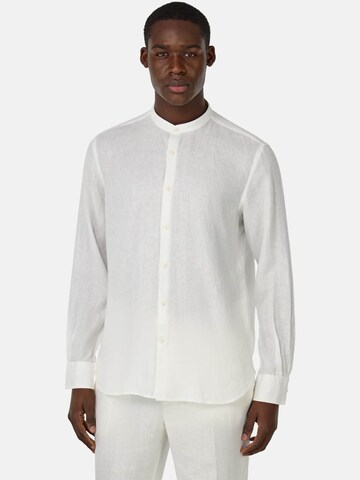 Boggi Milano Regular fit Overhemd in Wit: voorkant