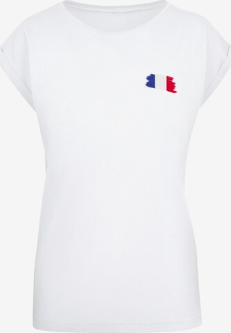 F4NT4STIC Shirt 'France Frankreich Flagge Fahne' in Wit: voorkant