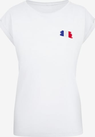 F4NT4STIC Shirt 'France Frankreich Flagge Fahne' in Wit: voorkant
