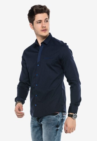CIPO & BAXX Regular fit Button Up Shirt 'Mills' in Blue