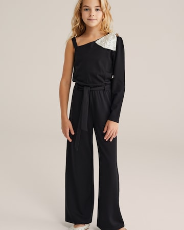 WE Fashion Overall in Black: front