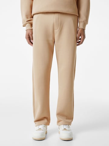 Bershka Regular Bukse i beige: forside