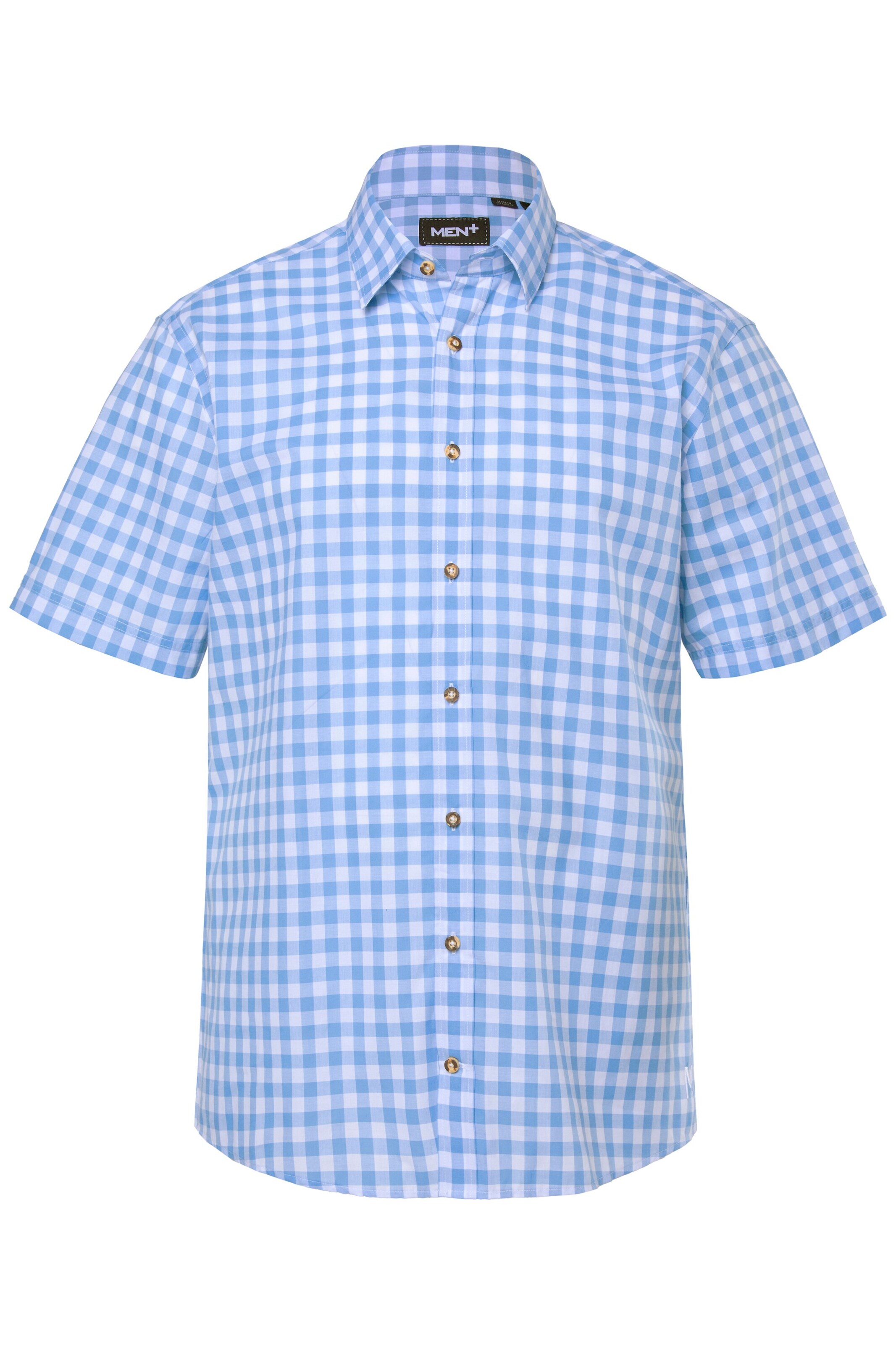 Men Plus Regular fit Overhemd in Blauw: voorkant