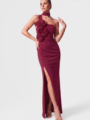 Ombre - Vestido de noche en rojo: frente
