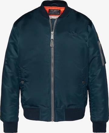 Veste mi-saison Schott NYC en bleu : devant