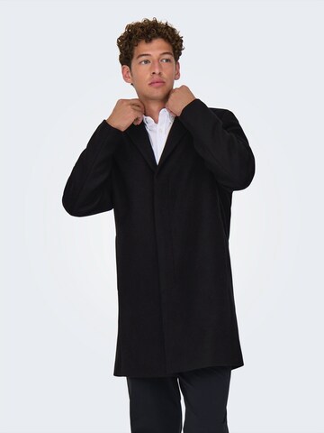 Manteau mi-saison 'ONSARON' Only & Sons en noir : devant