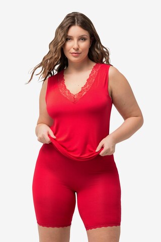 Ulla Popken Skinny Shaping Pants in Red: front