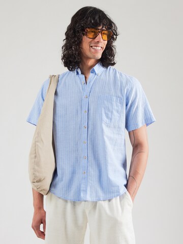 Jack's Comfort fit Button Up Shirt in Blue: front