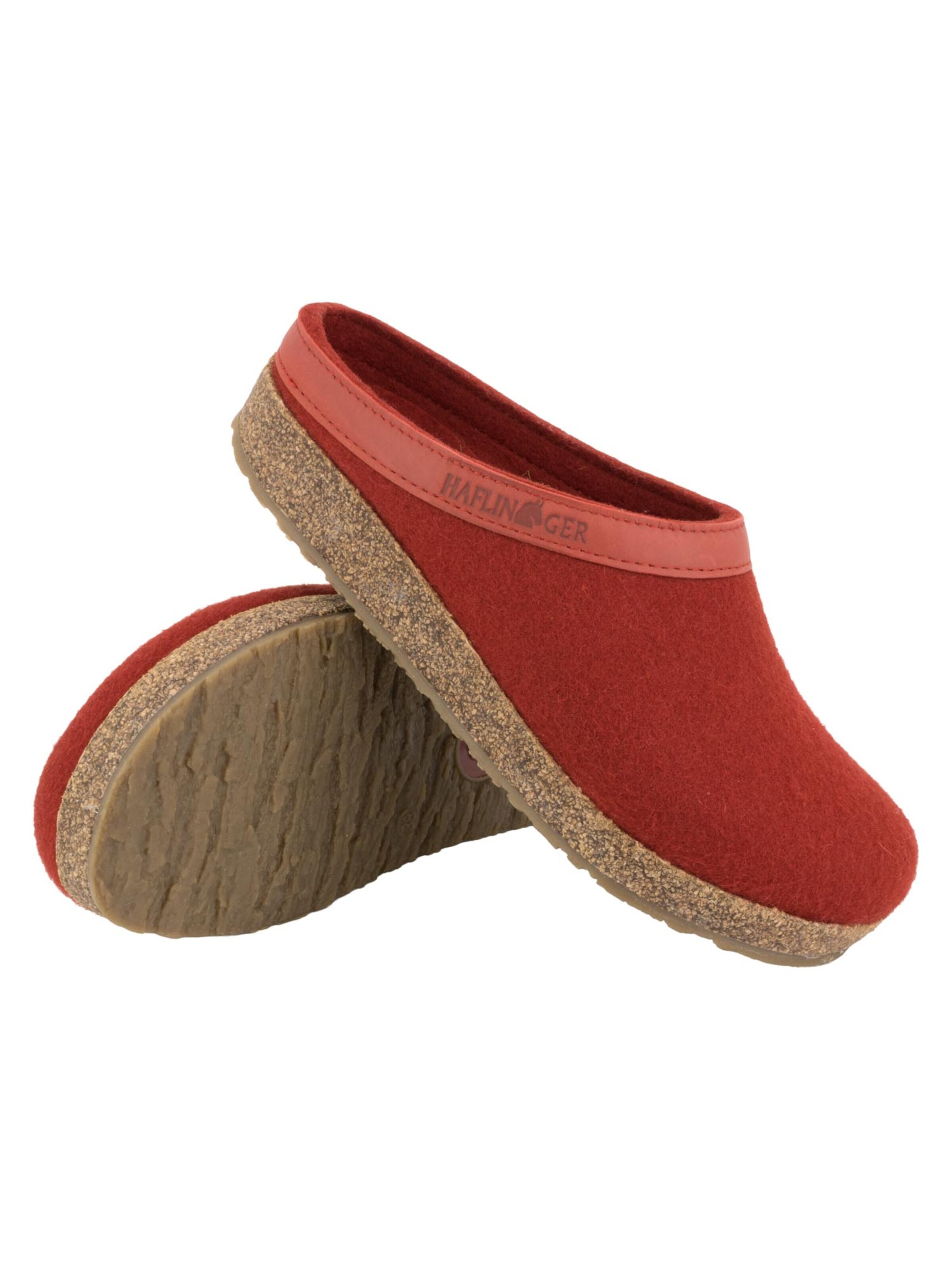 HAFLINGER Clogs 'Torben Grizzly'‌‌‌‌‌‌‌‌‌‌ in Rot