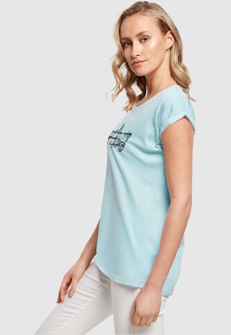 Merchcode T-Shirt 'Spring Saying' in Blau
