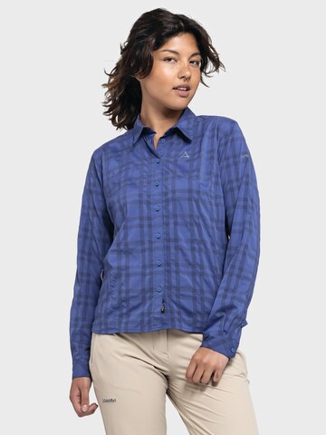 Schöffel Athletic button up shirt ' Hiking Blouse Style Dynkur WMS ' in Blue: front