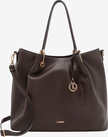 Sac bandoulière L.CREDI en marron : devant