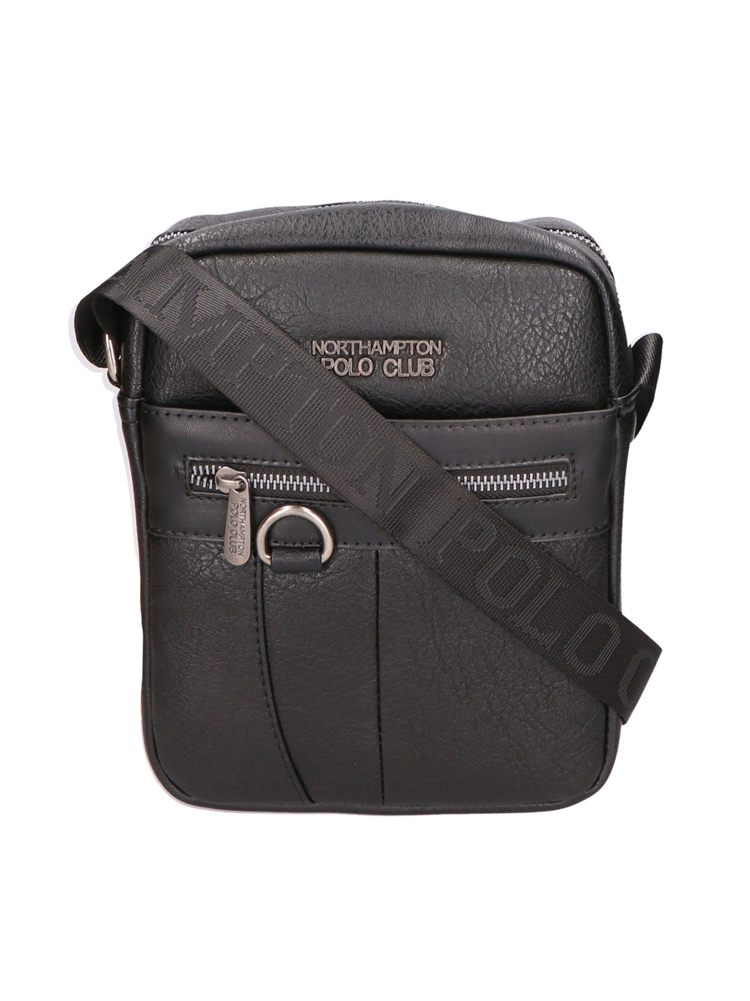 Northampton Polo Club Schultertasche in Schwarz: Vorderseite