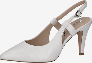 CAPRICE Slingpumps in Wit: voorkant