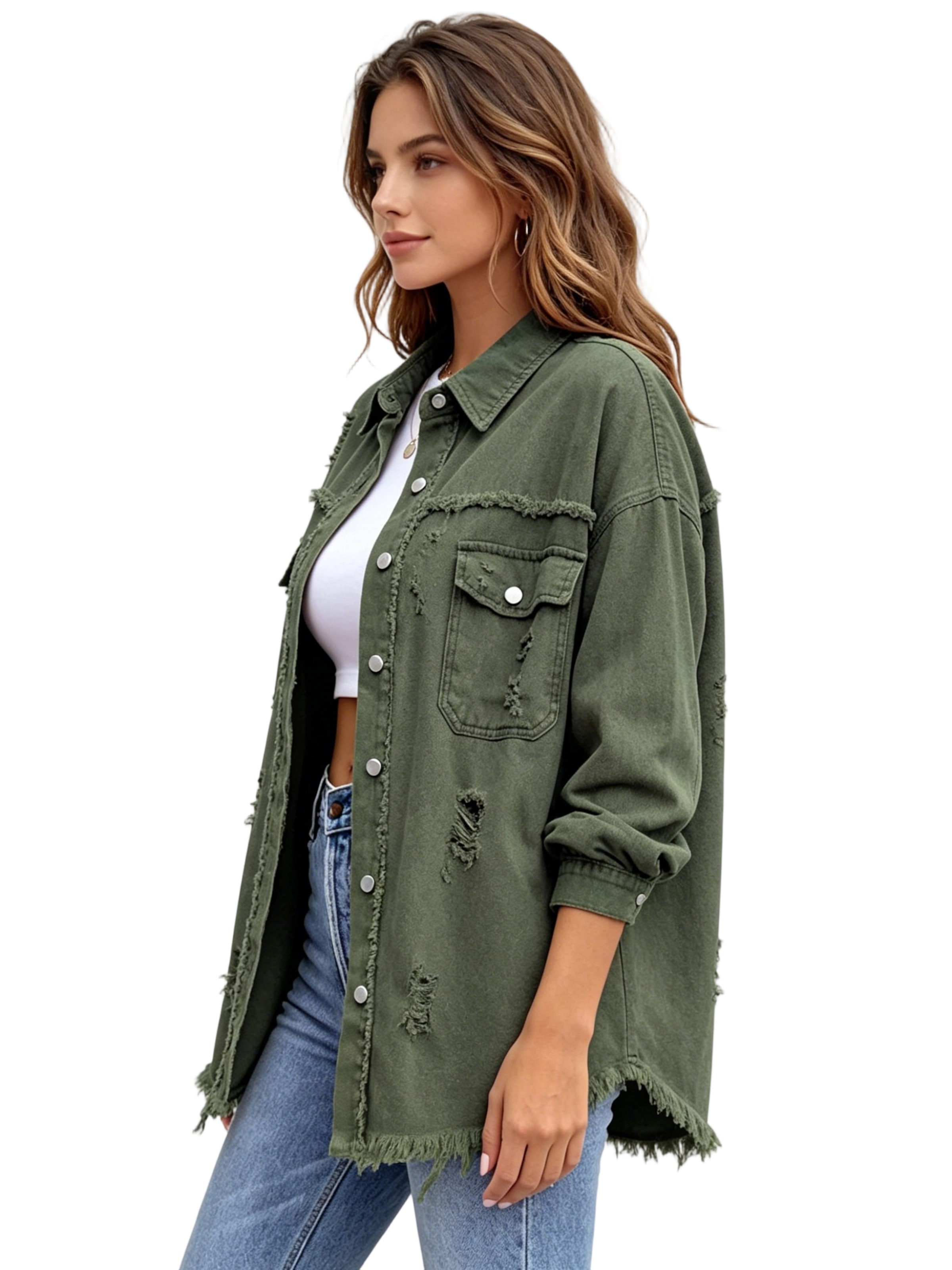 Yesfashion Between-Season Jacket in Green