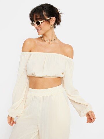 Chemisier LSCN by LASCANA en beige : devant