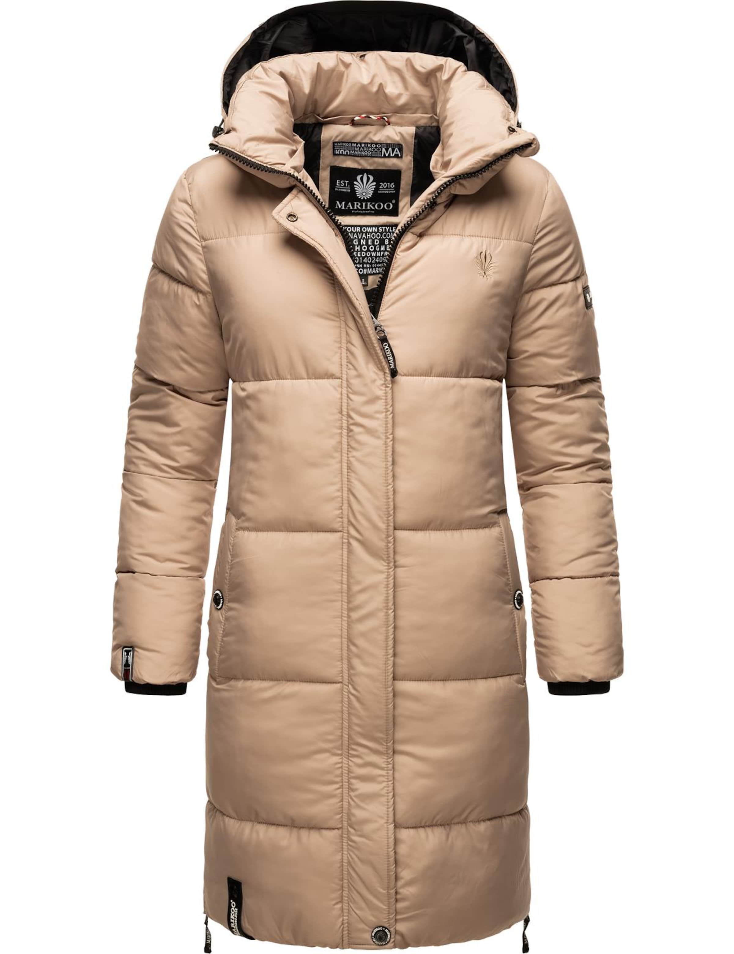 MARIKOO Зимнее пальто в Бежевый: спереди
